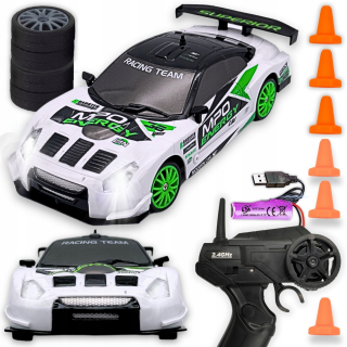 RC AUTO DRIFT 4X4 DIAĽKOVÉ OVLÁDANIE, NISSAN GT-R, 2,4GHZ DIAĽKOVÉ, BATÉRIA